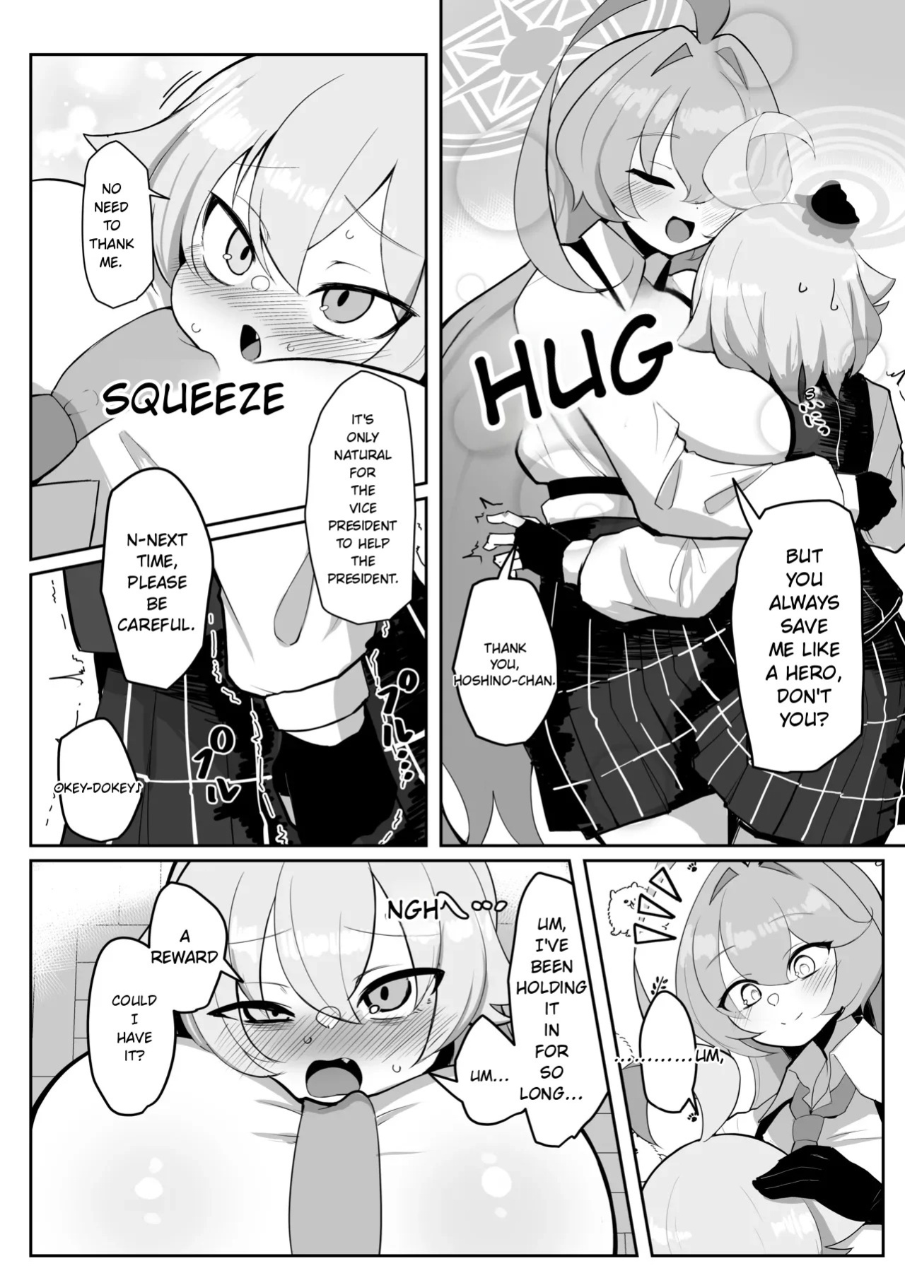 [Kumasan Renpou (Kumasan)] Futanari Maso Hoshino-chan VS Do-S Yume Senpai (Blue Archive)(MTL)(English)