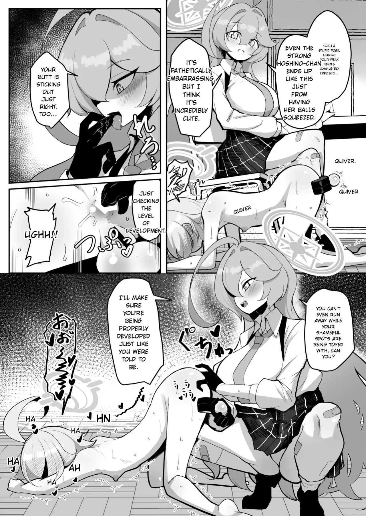[Kumasan Renpou (Kumasan)] Futanari Maso Hoshino-chan VS Do-S Yume Senpai (Blue Archive)(MTL)(English)