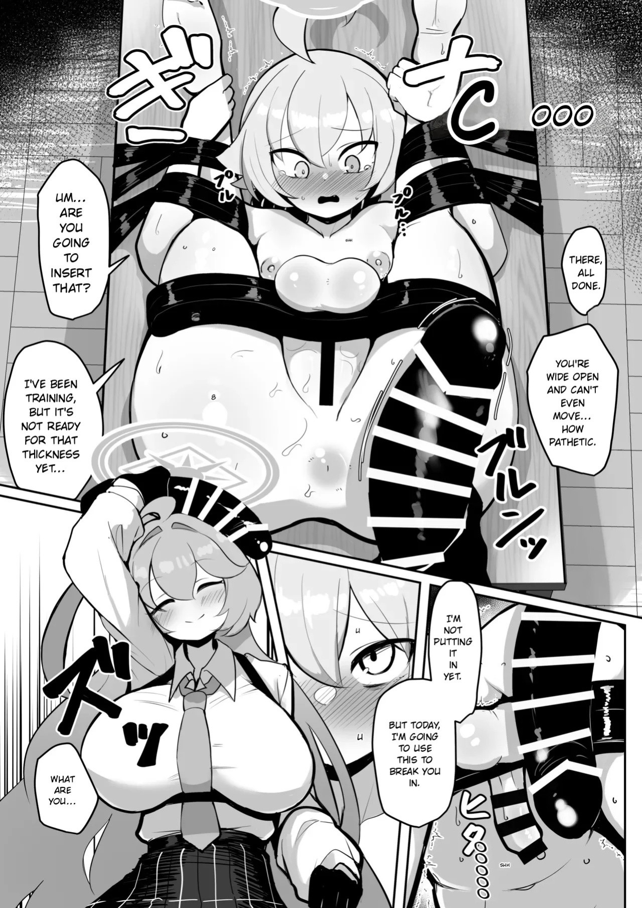 [Kumasan Renpou (Kumasan)] Futanari Maso Hoshino-chan VS Do-S Yume Senpai (Blue Archive)(MTL)(English)