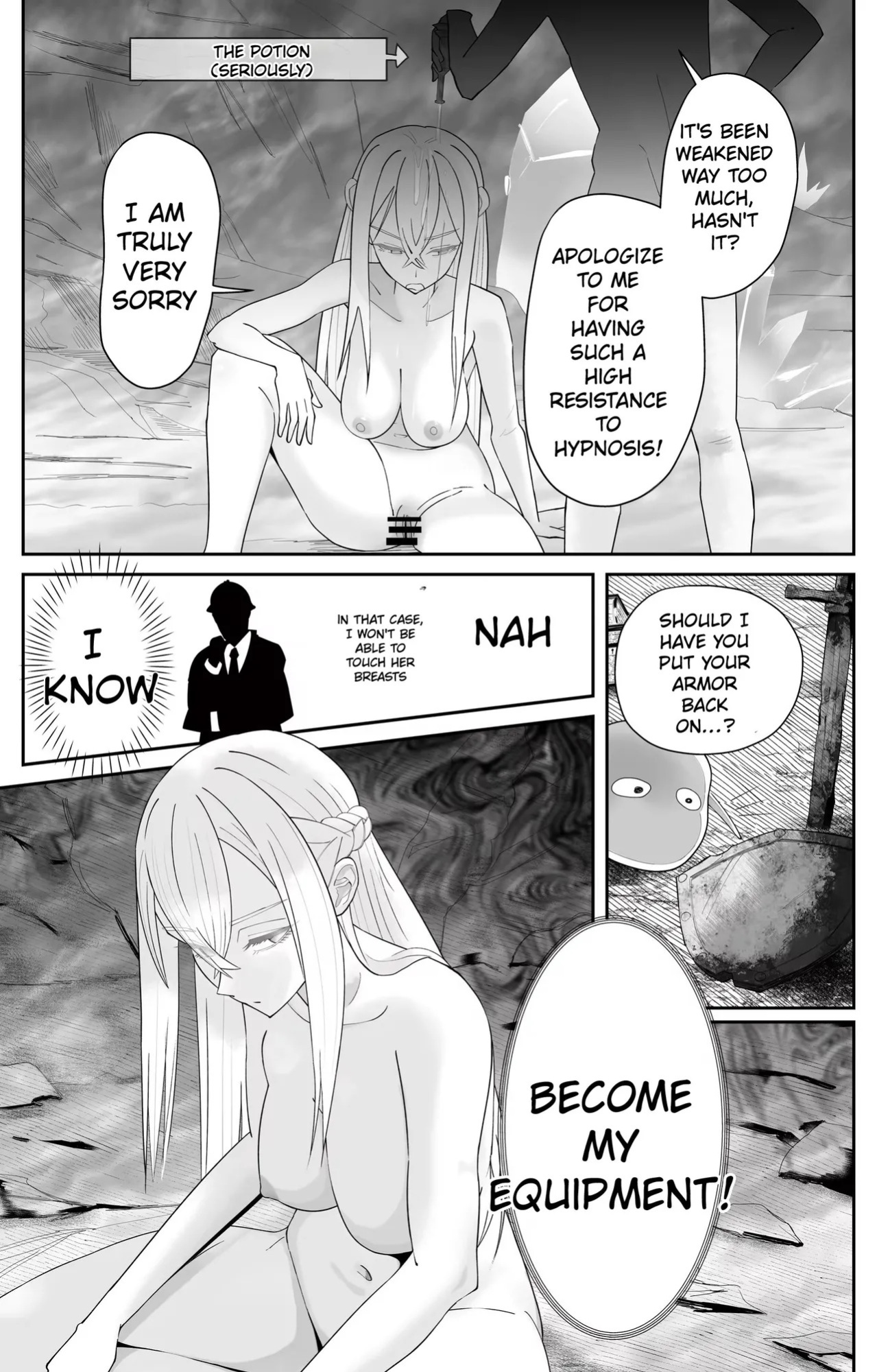 [Pomi Sword] Saimin Zenra Dungeon ~Watashi ga Haiboku suru Wake Nakarou~ | Hypnosis Nude Dungeon: There’s No Way I’d Lose [English]