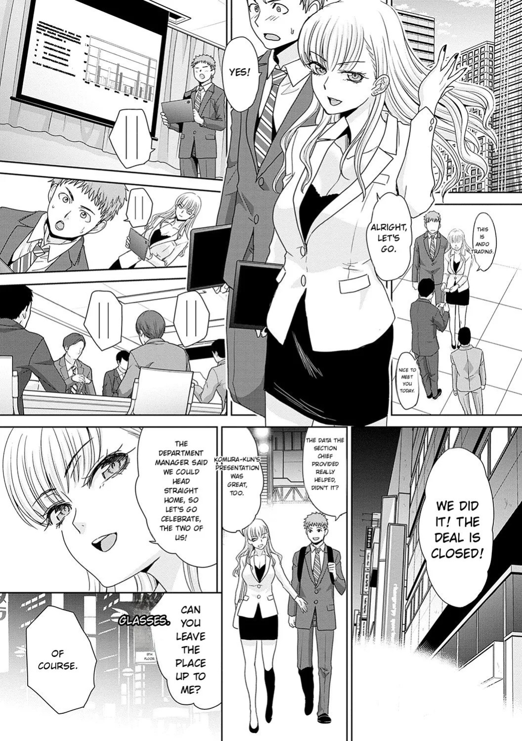 [Itaba Hiroshi] Tsukiyono Kachou wa Gal o Yamerarenai - Tsukiyono The manager can't quit a gal [English]