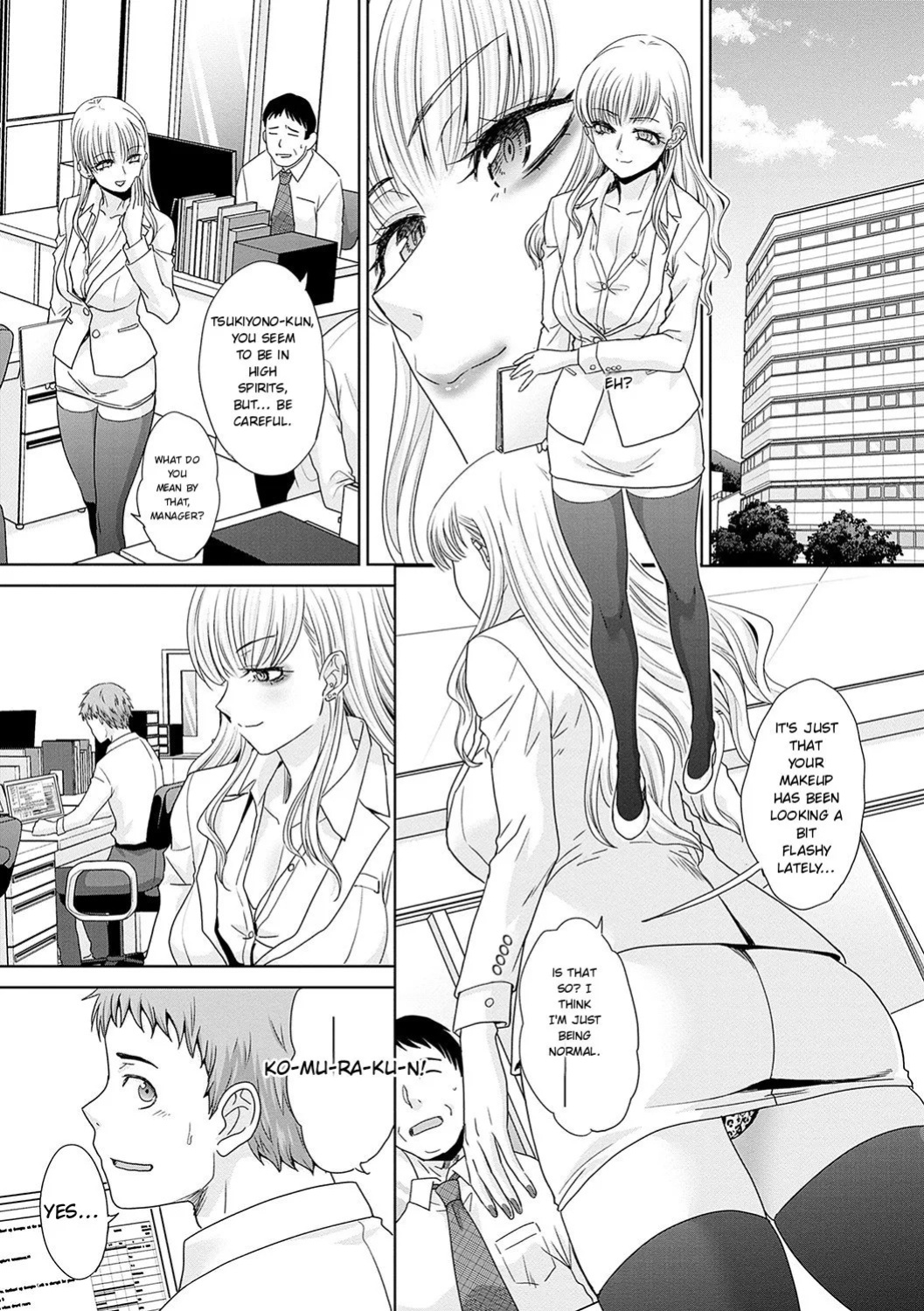 [Itaba Hiroshi] Tsukiyono Kachou wa Gal o Yamerarenai - Tsukiyono The manager can't quit a gal [English]