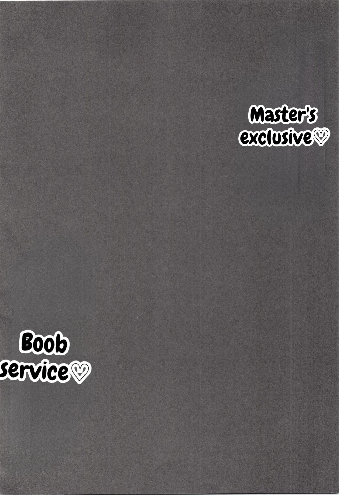(C105) [ZENTANGLE (Hirasawa Zen)] Master Senzoku Dosukebe Oppai Seishori Servant (Fate/Grand Order) [English]