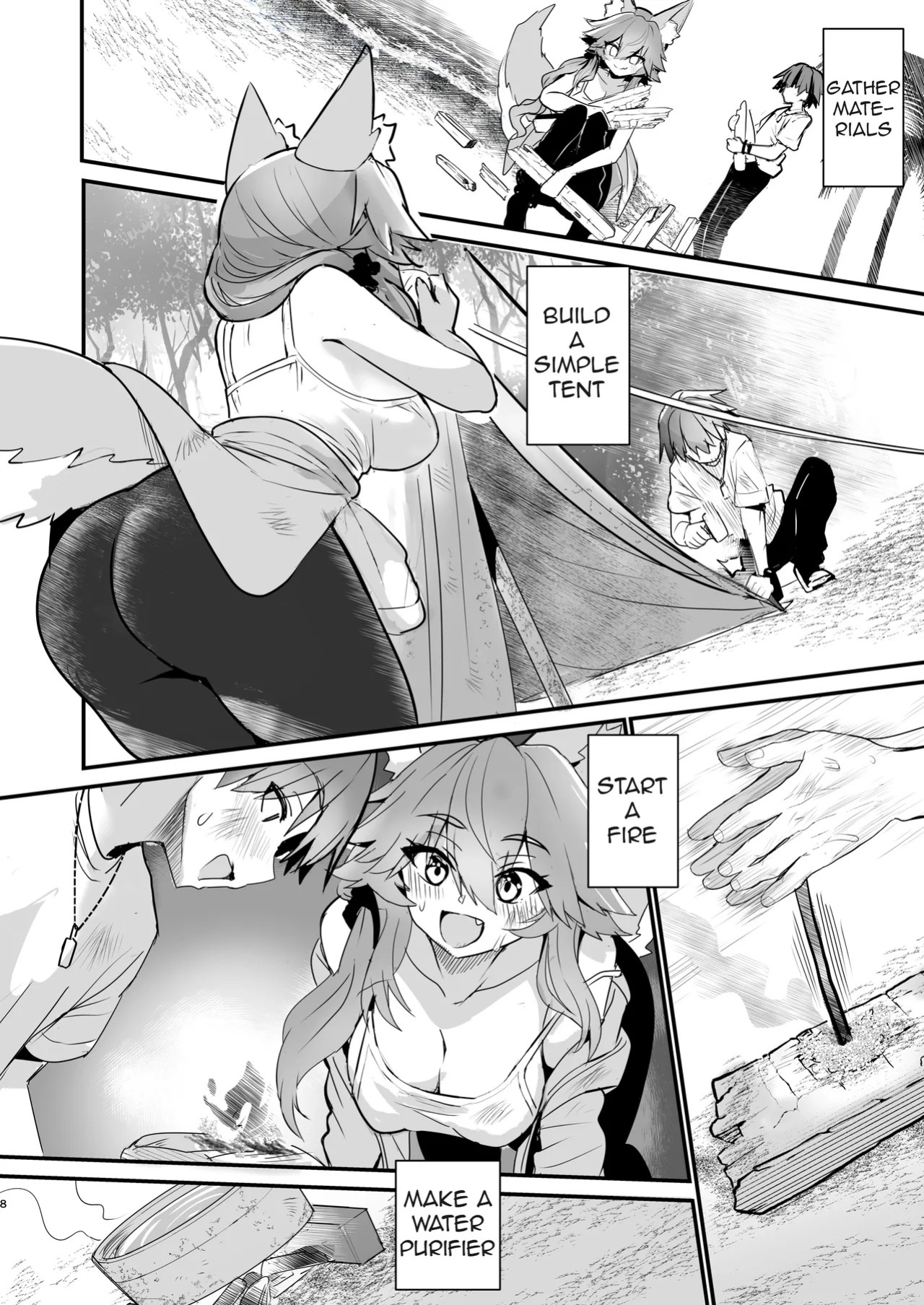 [Yamitsuki Honpo (Wise Speak)] Tamamo-san Nagasarate Mujintou - Tamamo-san, Swept-Away with Him (Fate/Extra) [English] [owphoenix] [Digital]