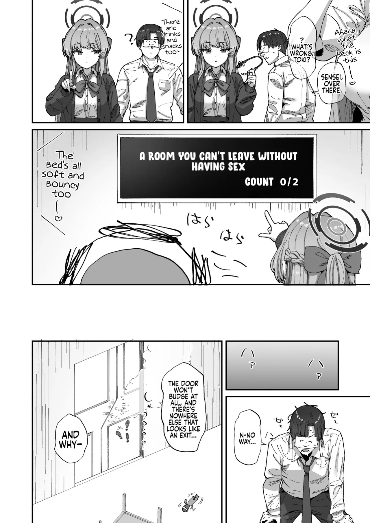 [Hikagemon (Tenpiboshi)] Asuna to Toki to Sex Shinai to Derarenai Heya | A Room You Can’t Leave Without Having Sex with Asuna & Toki (Blue Archive) [English] [DKKMD Translations] [Digital]