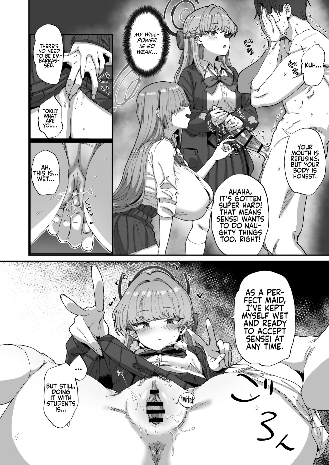 [Hikagemon (Tenpiboshi)] Asuna to Toki to Sex Shinai to Derarenai Heya | A Room You Can’t Leave Without Having Sex with Asuna & Toki (Blue Archive) [English] [DKKMD Translations] [Digital]