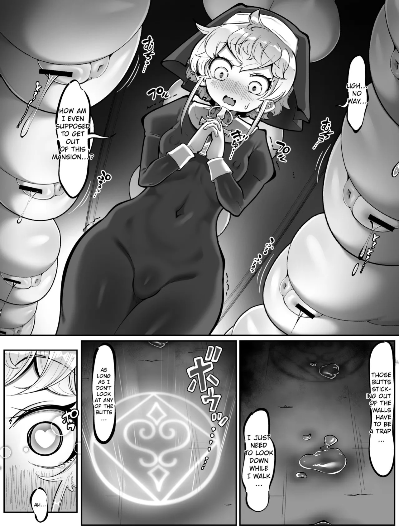 [L Buffer] Futanari Sister ga Inma no Wana ni Kakatte Sakusei Sareru Manga | The Story of a Futa Nun Getting Caught in a Succubus's Trap and Drained of Her Semen [English]