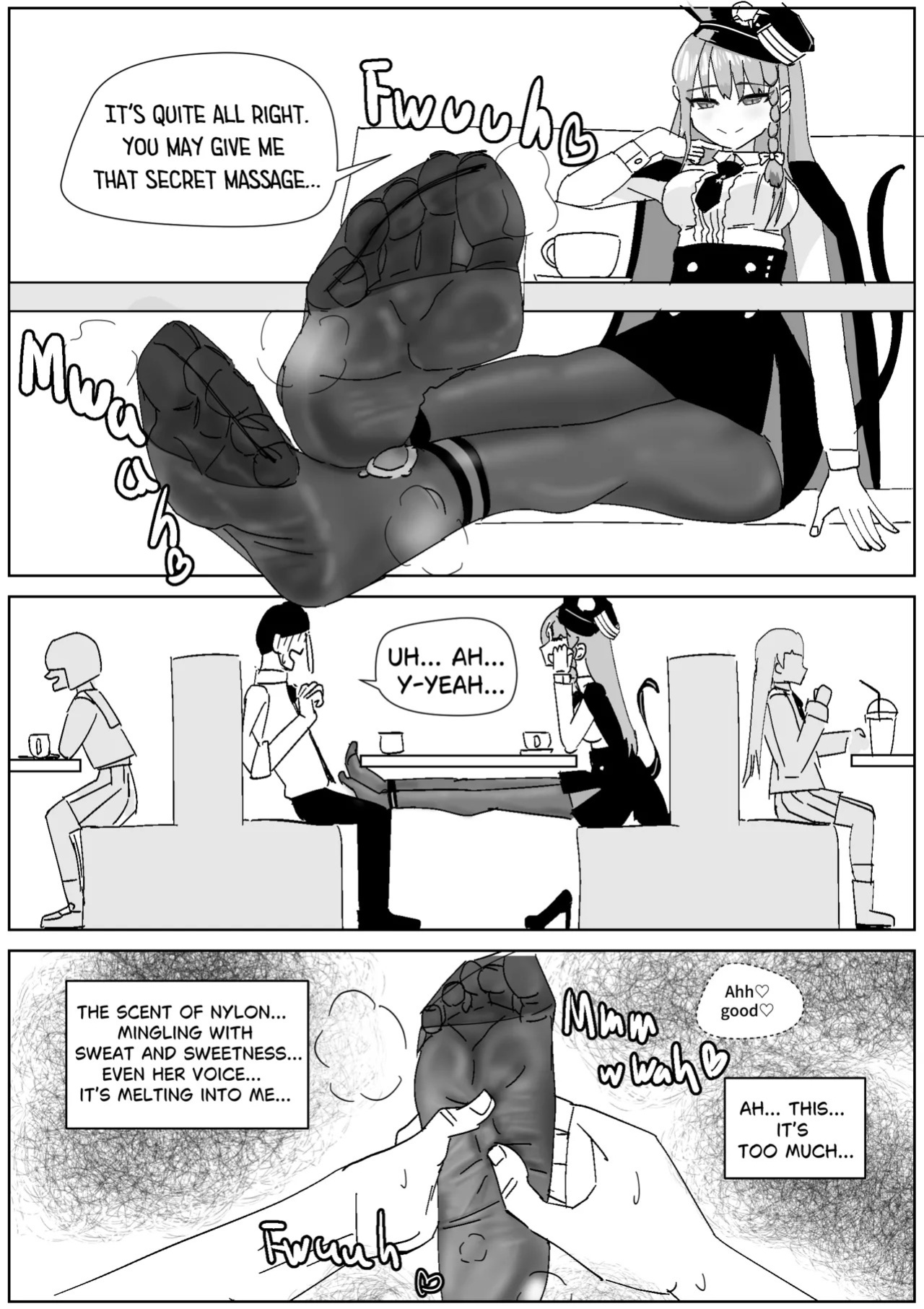 [Sockshop / ヤバい靴下屋さん] Haruna's Secret Pantyhose job at the Cafe