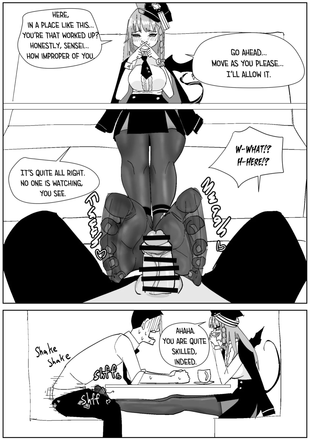 [Sockshop / ヤバい靴下屋さん] Haruna's Secret Pantyhose job at the Cafe