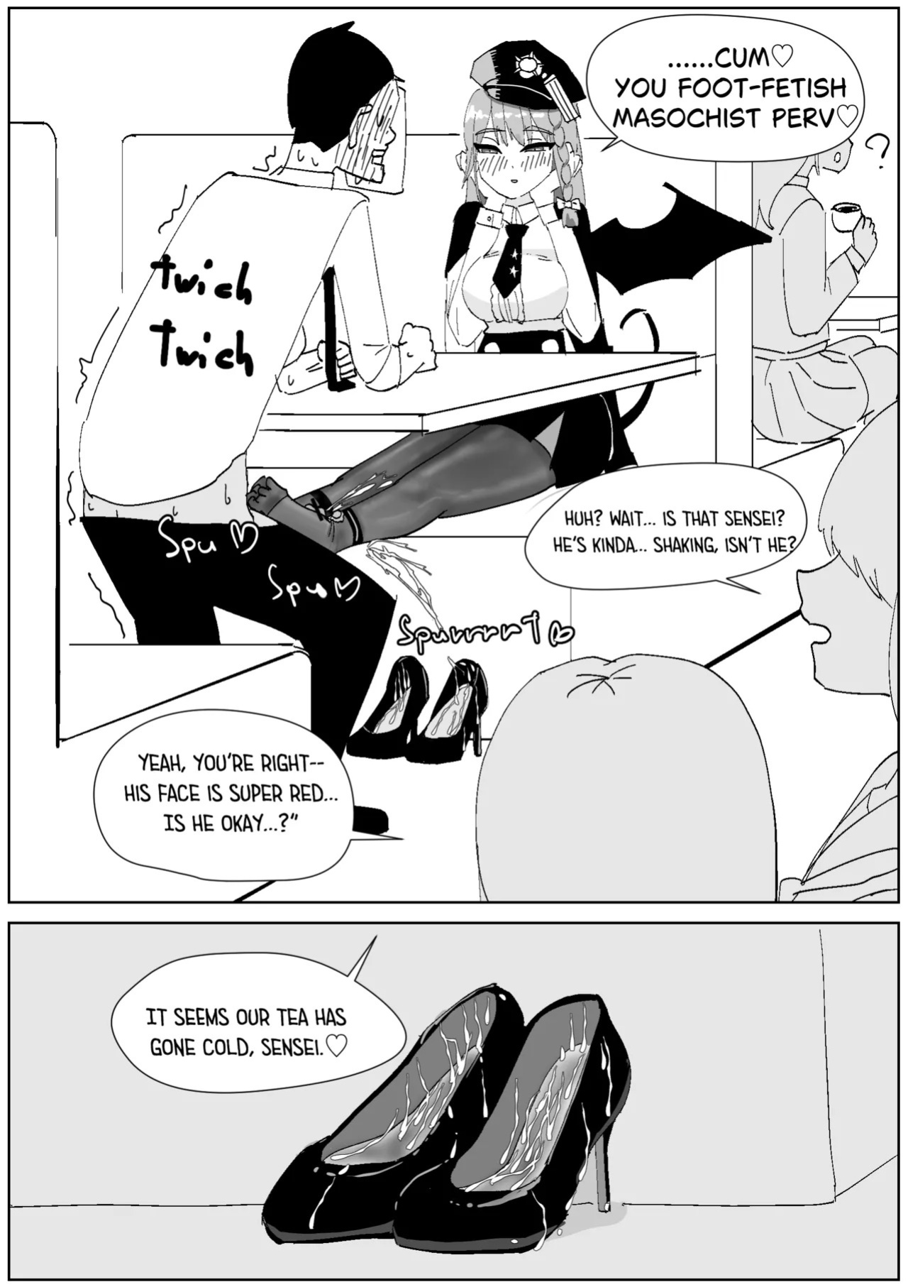 [Sockshop / ヤバい靴下屋さん] Haruna's Secret Pantyhose job at the Cafe