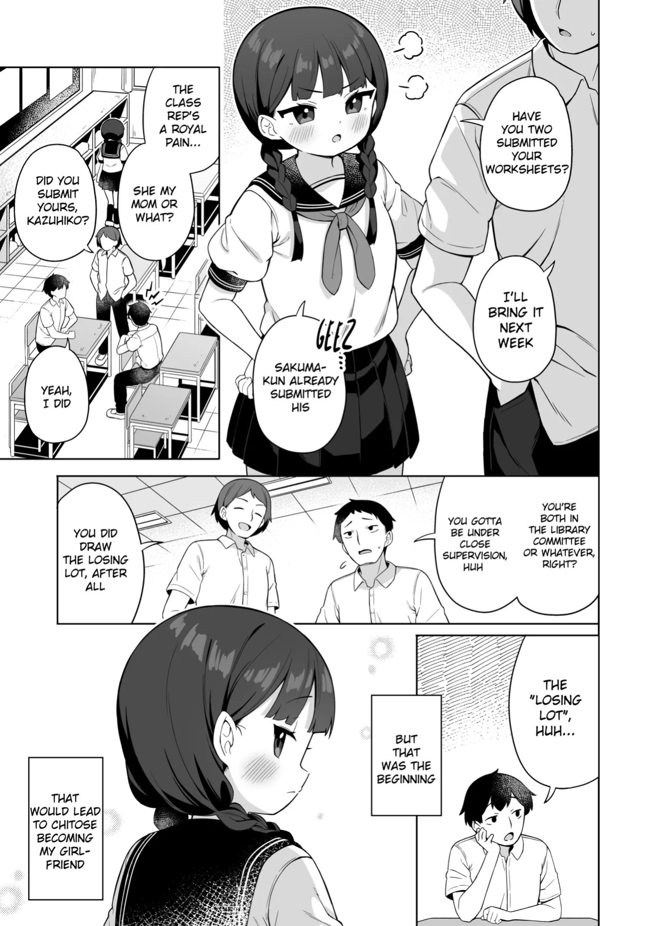 [Mukuton Kyouju to Soratobu Potato. (Gyuuhimochi)] Chinmai Iinchou wa Ore ni dake Himitsu o Misete Kureru [English] [Digital]