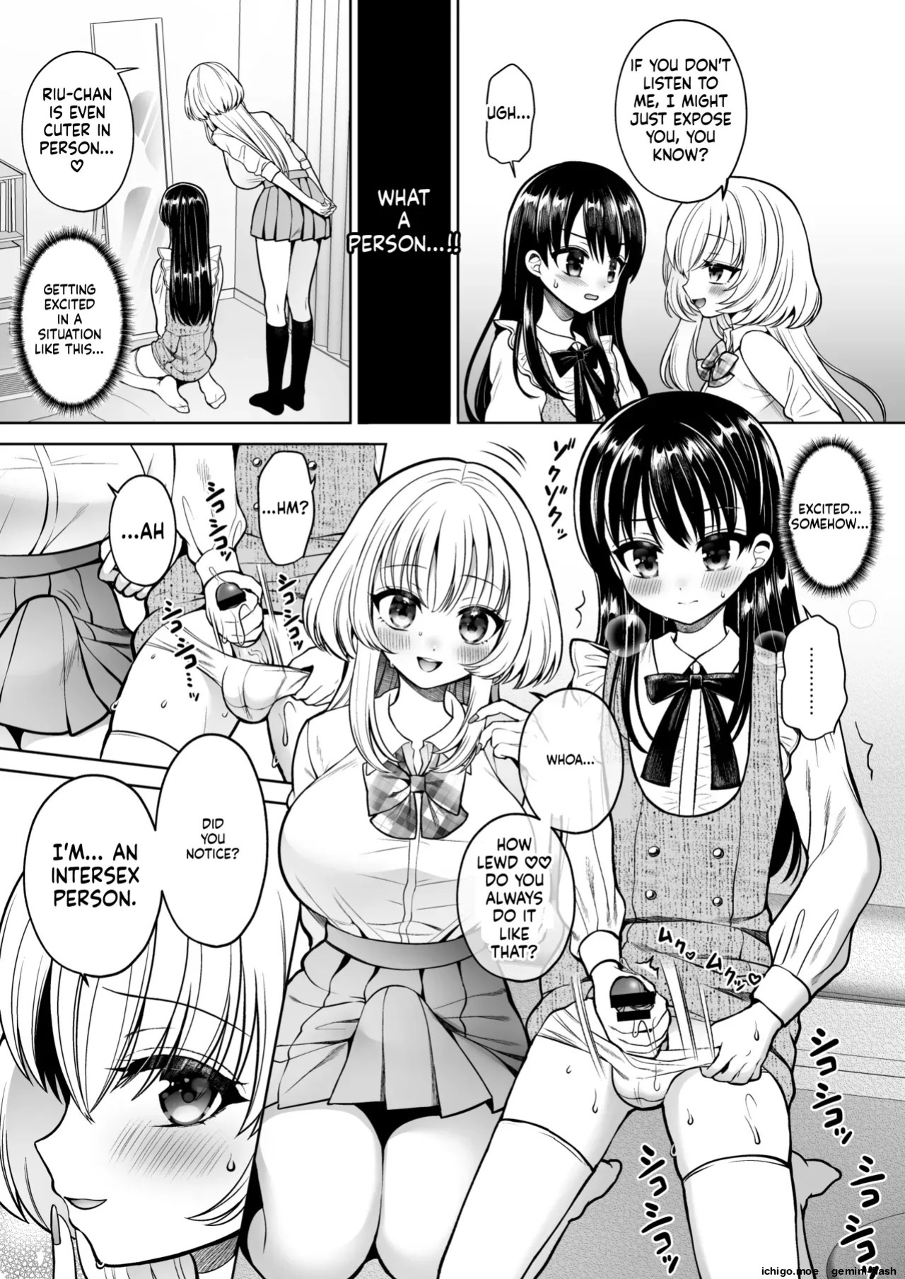 "Oshiruko Vibes (Piri-Piri Scallion)" — The person I exposed turned out to be the class troublemaker—who was a *futanari*.