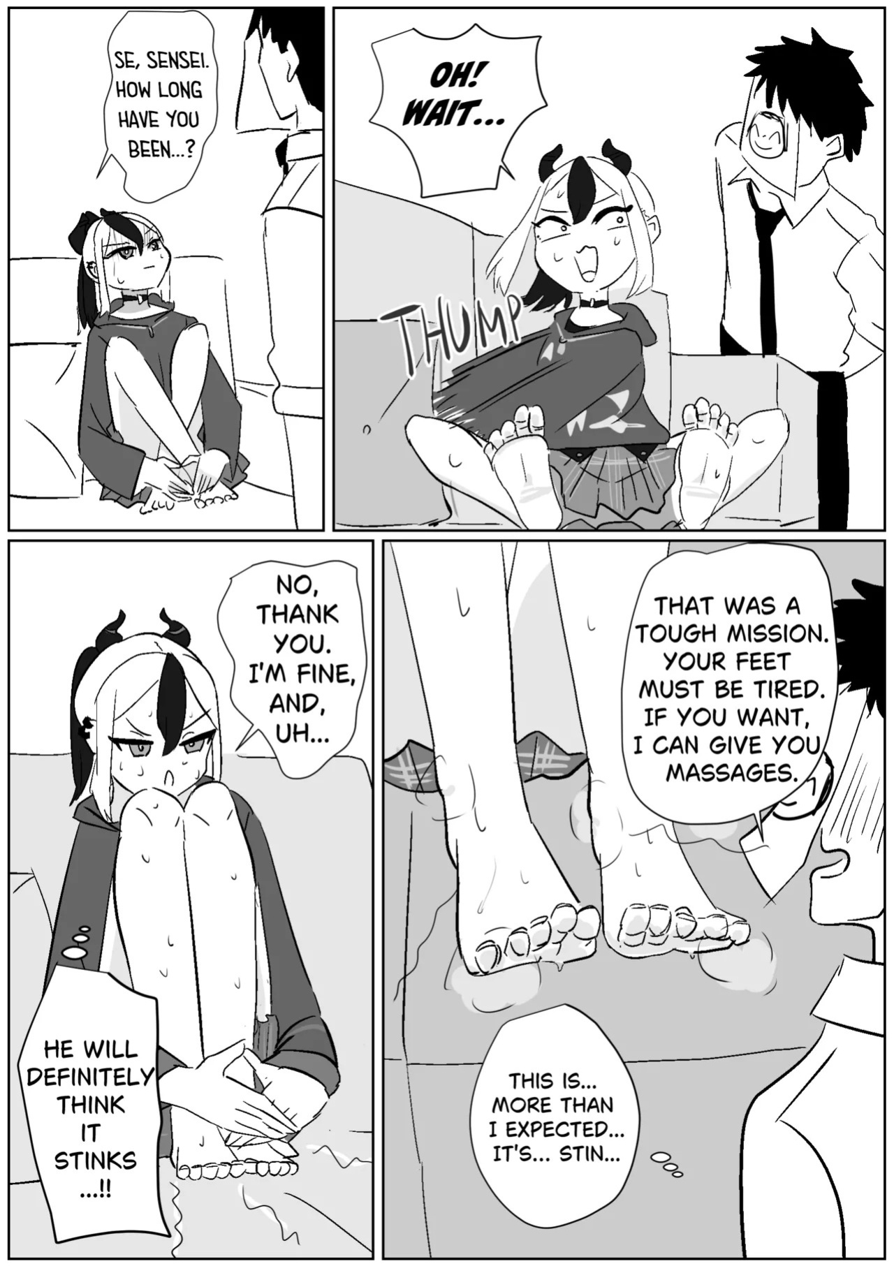 [Sockshop / ヤバい靴下屋さん] Massaging Kayoko's After-mission Stinky Feet