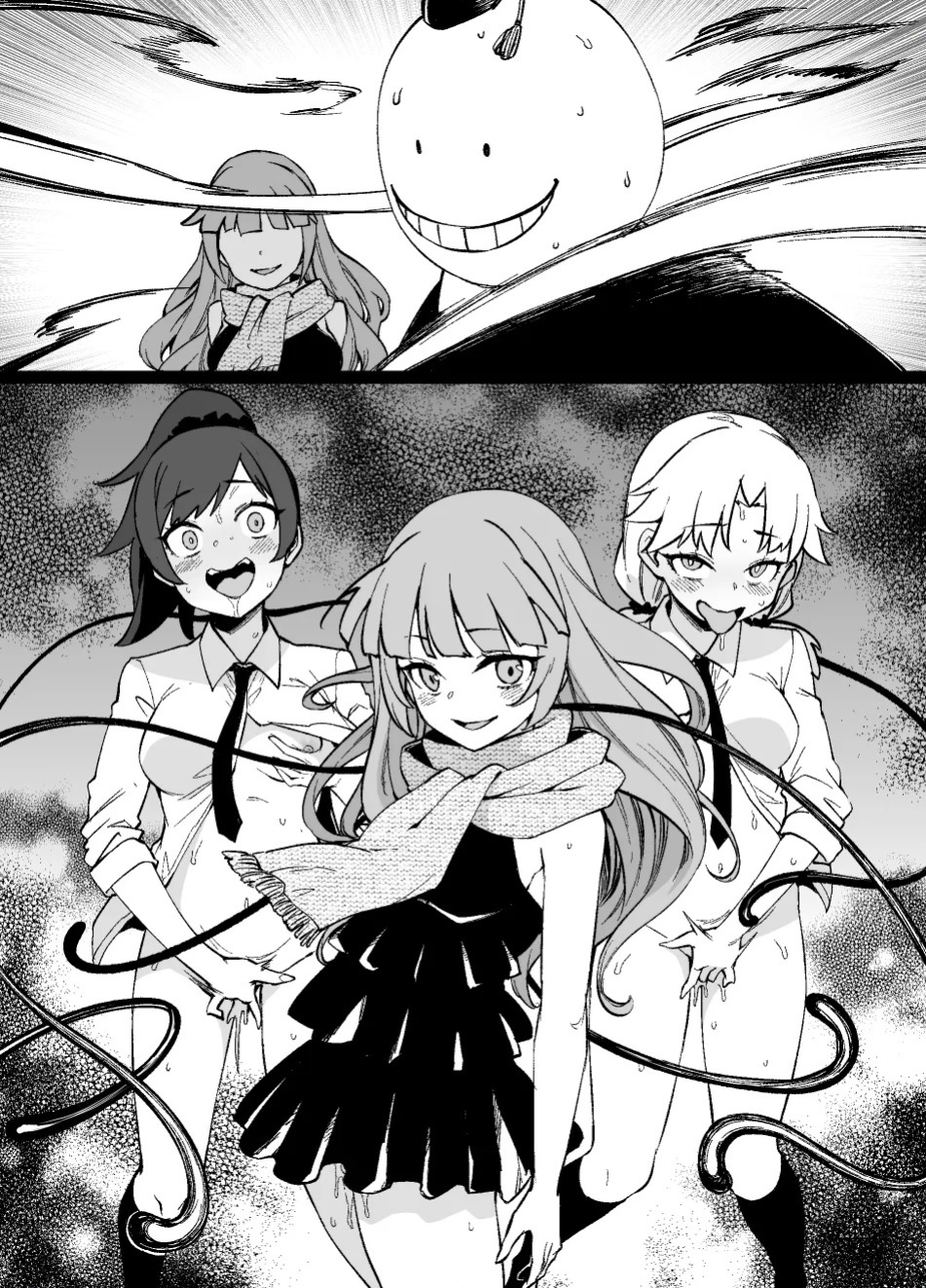 [Kusayarou] Assassination Classroom MC – Kayano & Hayami & Yada: Pleasure Tentacles Infiltrate the Cells [English]