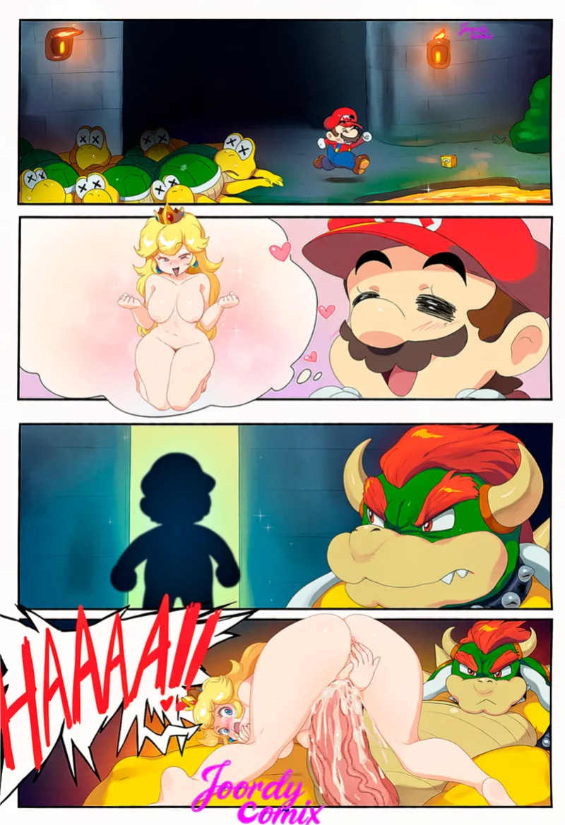 [Joordycomixi] Peach and Bowser comic NSFW