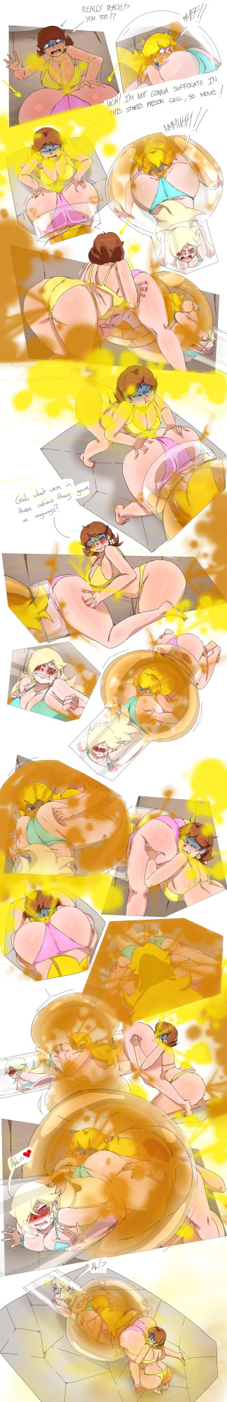 [Lazei] Mario Princesses's Tight Situation
