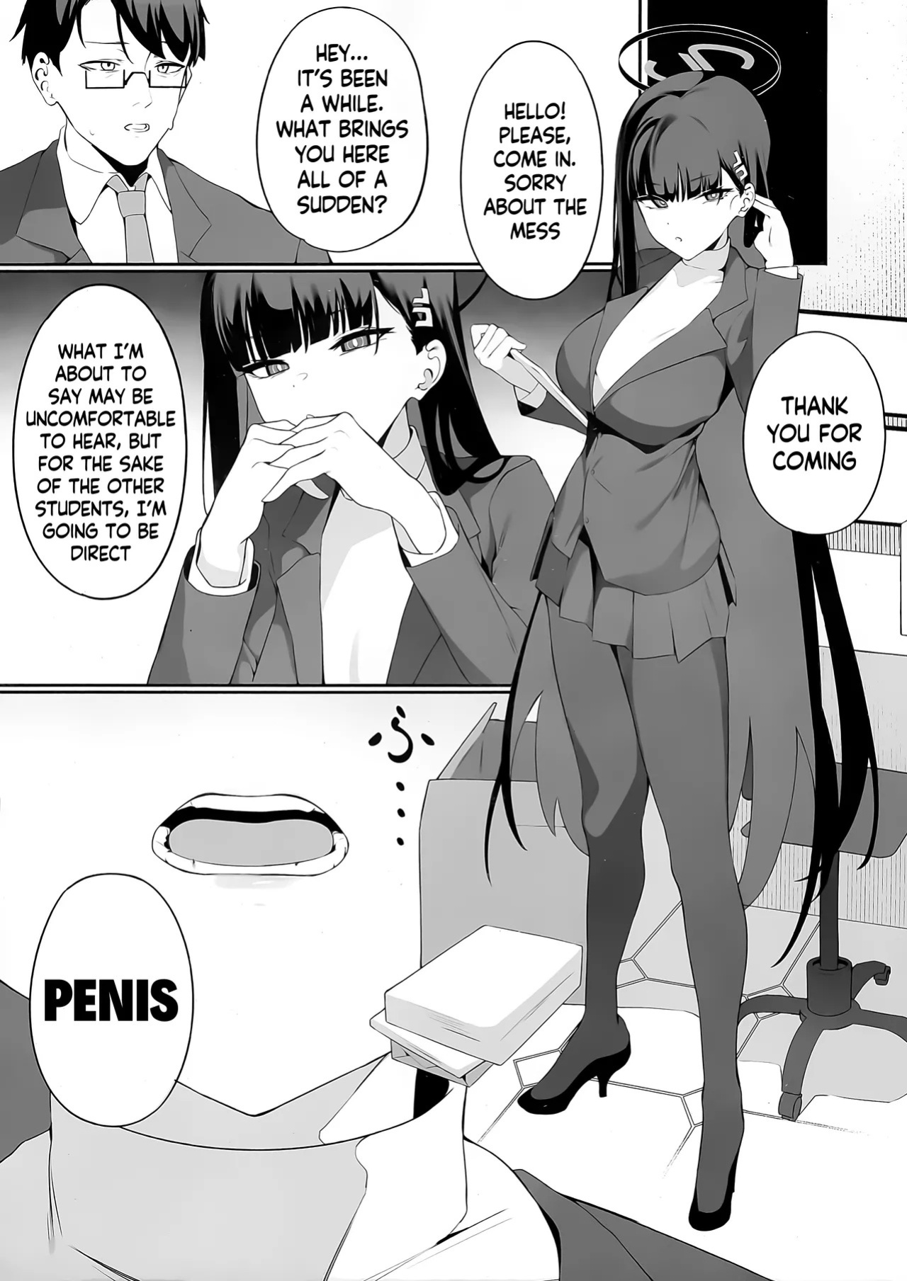 (C106) [Happy Mayonnaise (Asla)] Sensei Kore wa Watashi no Handan desu Douzo Goriyou Kudasai (Blue Archive) [English]