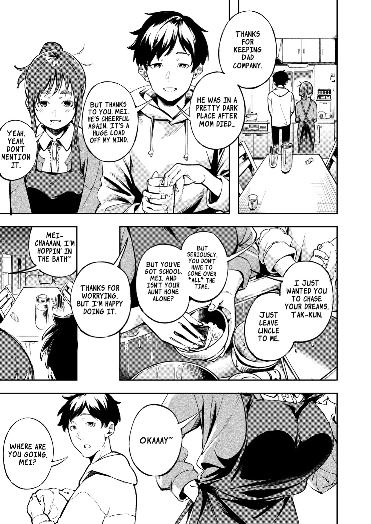 [Mori no Hito (Mokuyama Hito)] Hisashiburi ni Kisei Shitara Osananajimi ga Chichi ni Dakareteta | When I Returned Home After a Long Time, My Childhood Friend Was Being Taken by My Father [English] [Digital]