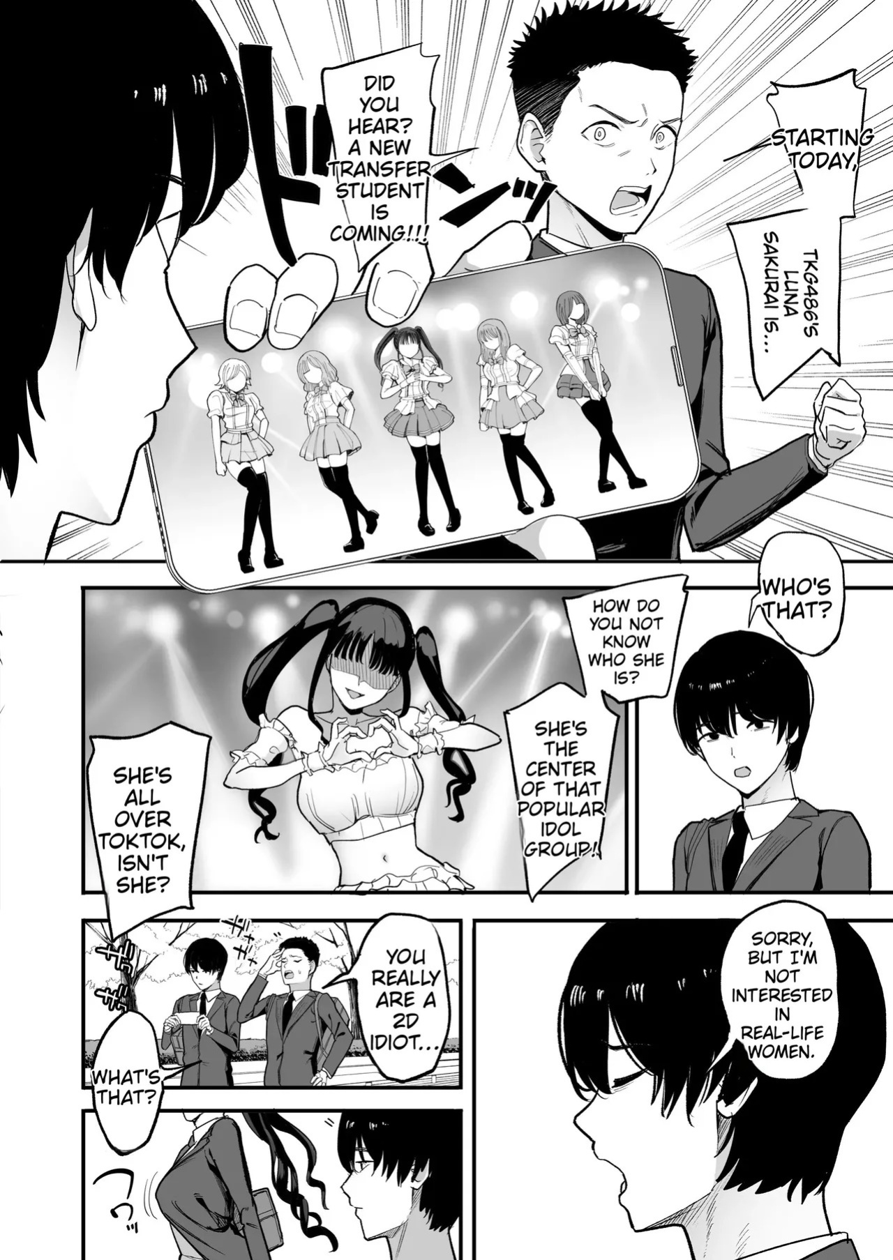 [Amagami Honpo (Manno)] Nijigen Otaku no Ore ga Tenkou Shite Kita Kyonyuu Idol ni Otosareru made - A 2D Otaku Falls for the Curvy Idol Transfer Student | How I, a 2D-Obsessed Otaku, Fell for the Busty Idol Who Transferred to My School [English] [Digital]