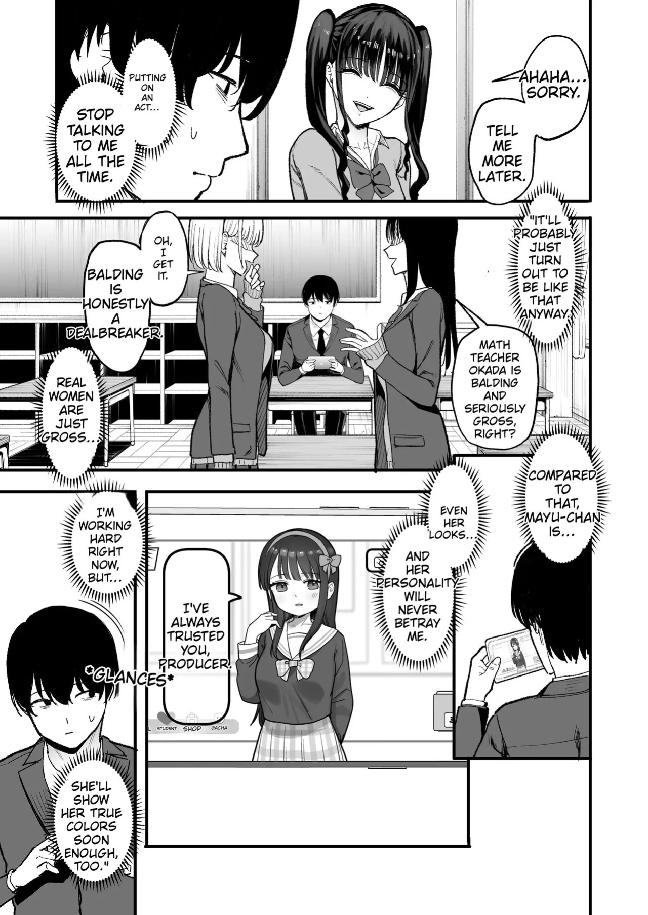 [Amagami Honpo (Manno)] Nijigen Otaku no Ore ga Tenkou Shite Kita Kyonyuu Idol ni Otosareru made - A 2D Otaku Falls for the Curvy Idol Transfer Student | How I, a 2D-Obsessed Otaku, Fell for the Busty Idol Who Transferred to My School [English] [Digital]