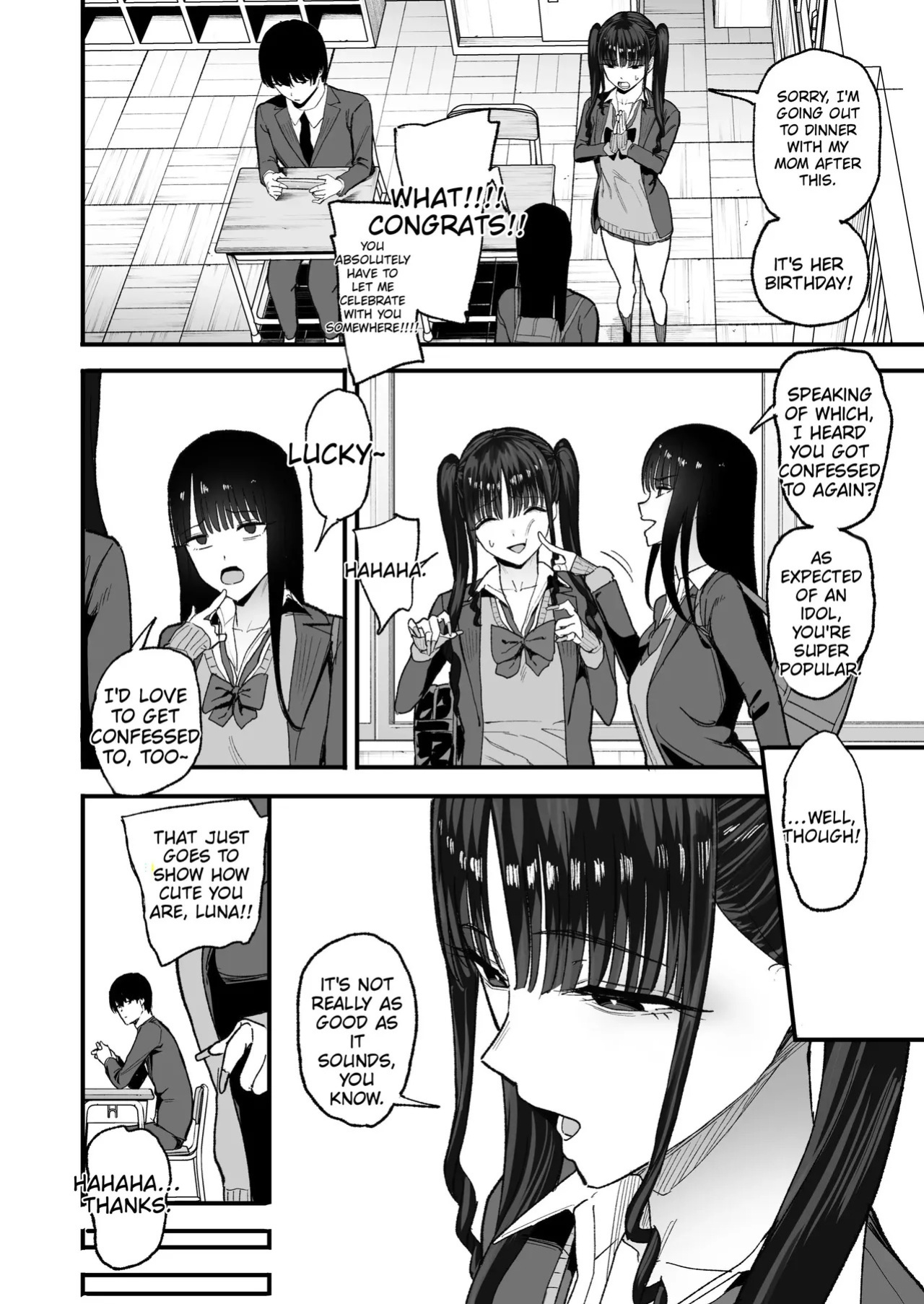 [Amagami Honpo (Manno)] Nijigen Otaku no Ore ga Tenkou Shite Kita Kyonyuu Idol ni Otosareru made - A 2D Otaku Falls for the Curvy Idol Transfer Student | How I, a 2D-Obsessed Otaku, Fell for the Busty Idol Who Transferred to My School [English] [Digital]