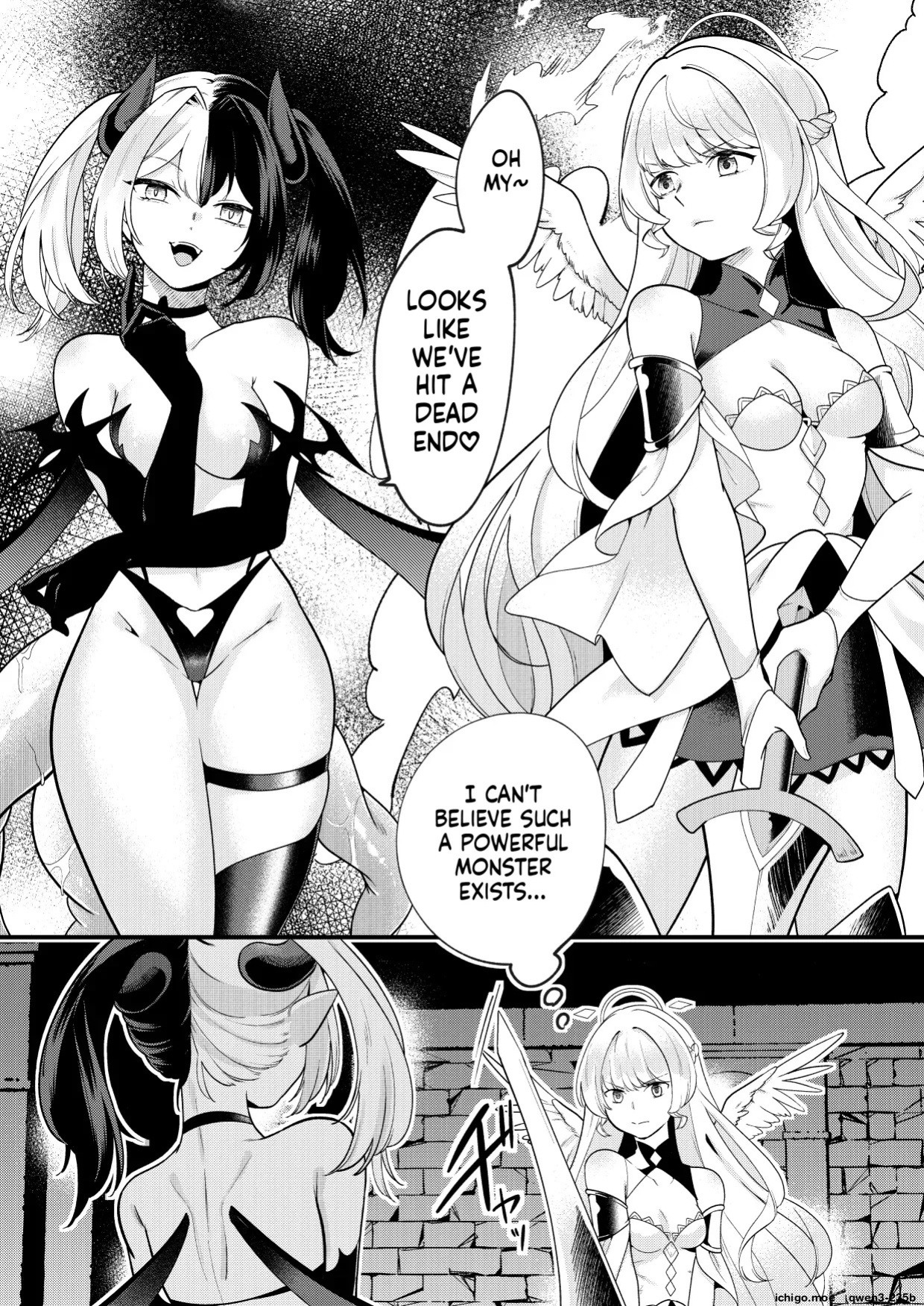 [Permission] Futanari Tenshi ga Succubus ni Jikakyousei Sareru Ohanashi [English] [SCANMTL]