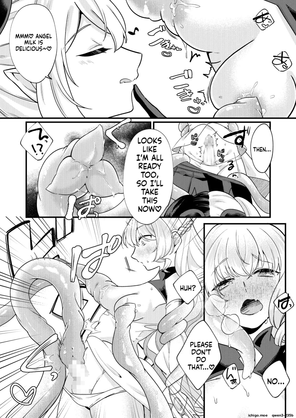 [Permission] Futanari Tenshi ga Succubus ni Jikakyousei Sareru Ohanashi [English] [SCANMTL]
