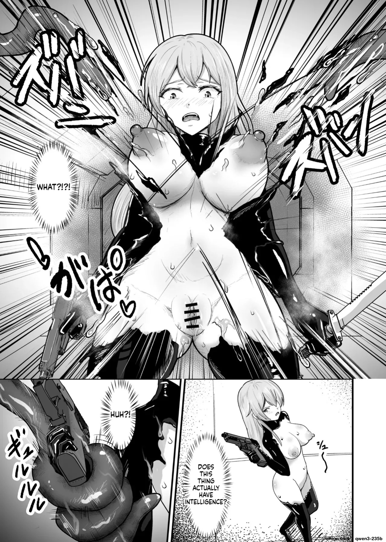 [mushoku muho] Wearing a sensory deprivation suit, she holds out expressionlessly at first, but after it gets destroyed she ends up making ahegao faces and cumming nonstop (pt 1-2) (SCANMTL)