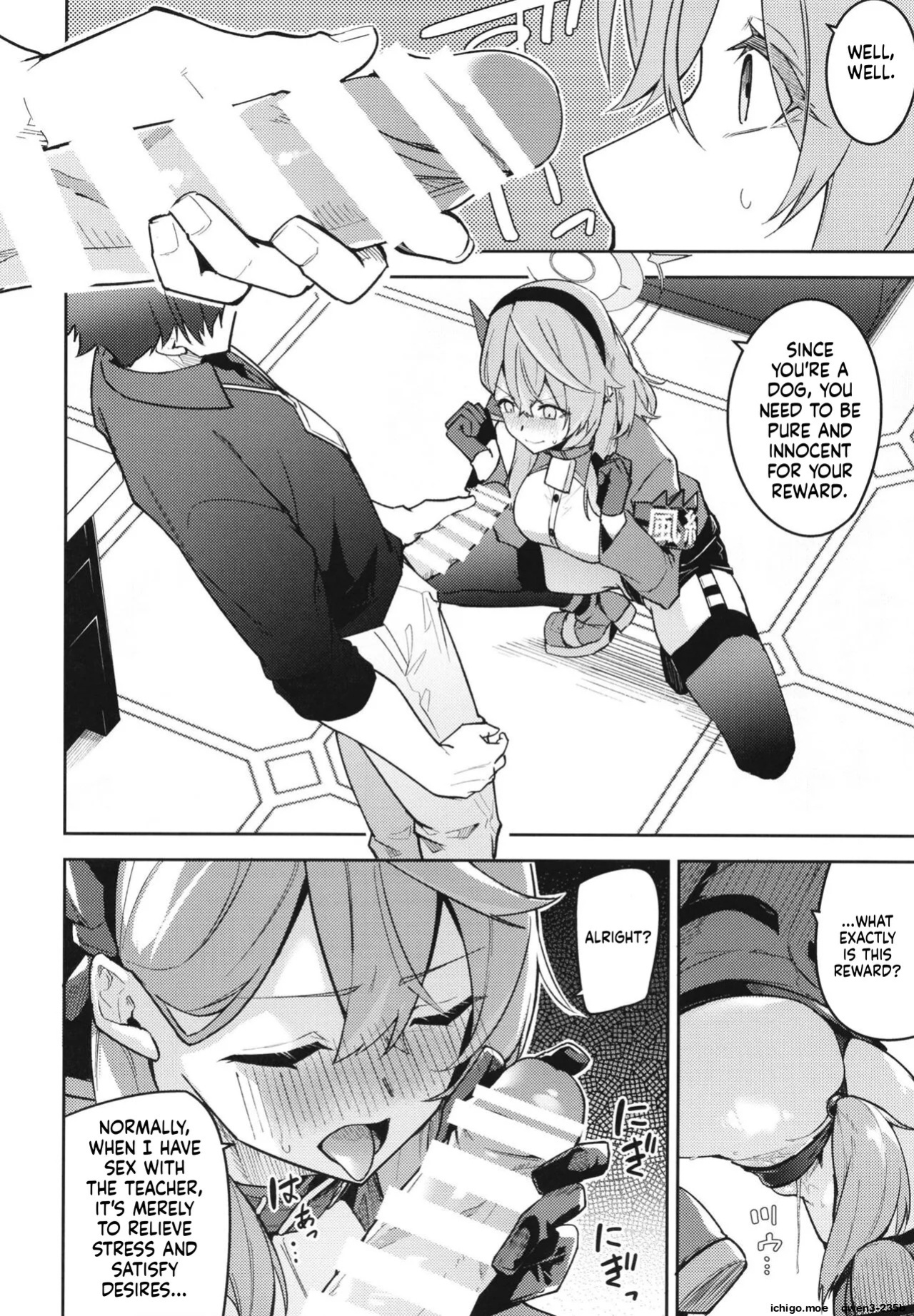 (C102) [Shinsekai Set (Hetaren)] Gehenna no Mesuinu Gyouseikan (Blue Archive) [English] (SCANMTL)