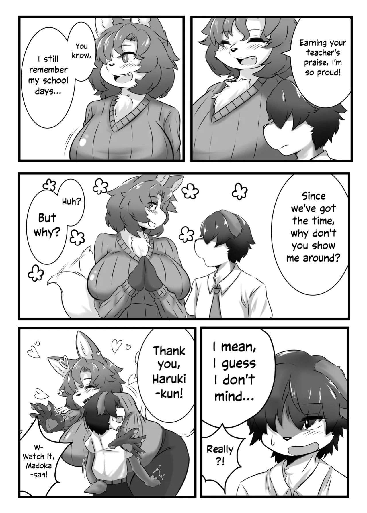 [Kinoko-mura (Eringi Chadzuke)] Haruki to Mama to Seifuku to | Haruki, Mama and the School Uniform (Two Beasts Or Not To Beast!) [English] [EHCOVE]