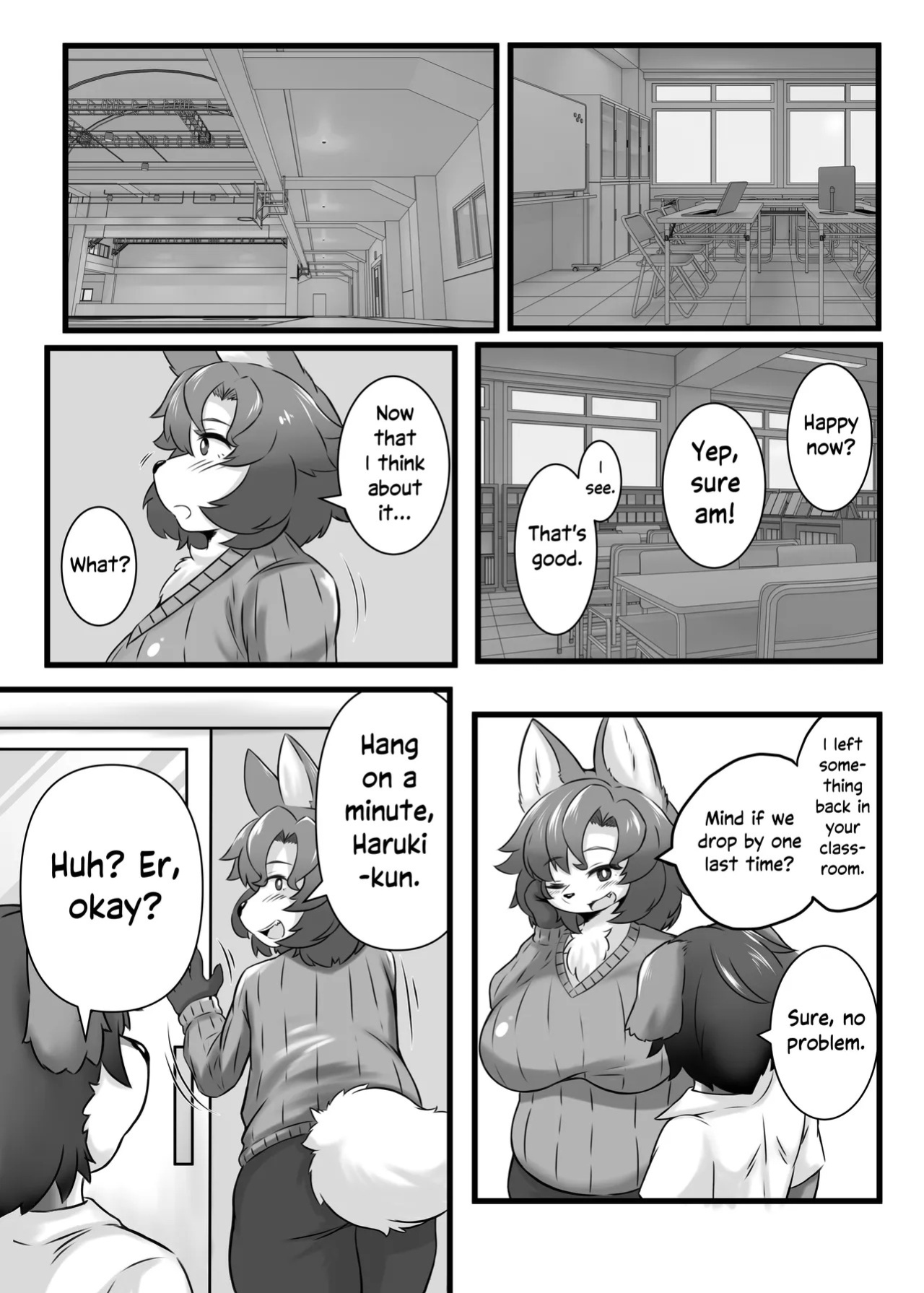 [Kinoko-mura (Eringi Chadzuke)] Haruki to Mama to Seifuku to | Haruki, Mama and the School Uniform (Two Beasts Or Not To Beast!) [English] [EHCOVE]