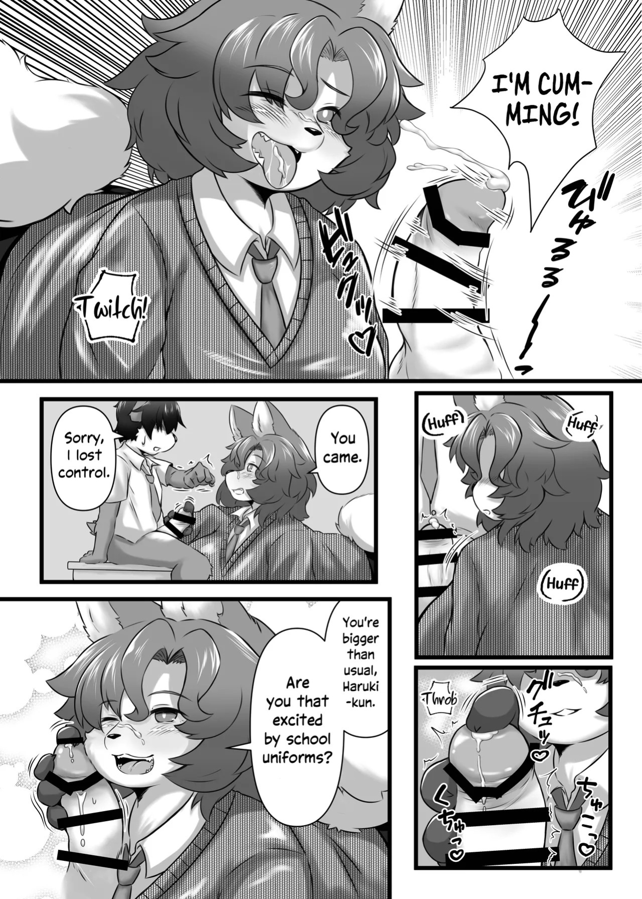 [Kinoko-mura (Eringi Chadzuke)] Haruki to Mama to Seifuku to | Haruki, Mama and the School Uniform (Two Beasts Or Not To Beast!) [English] [EHCOVE]