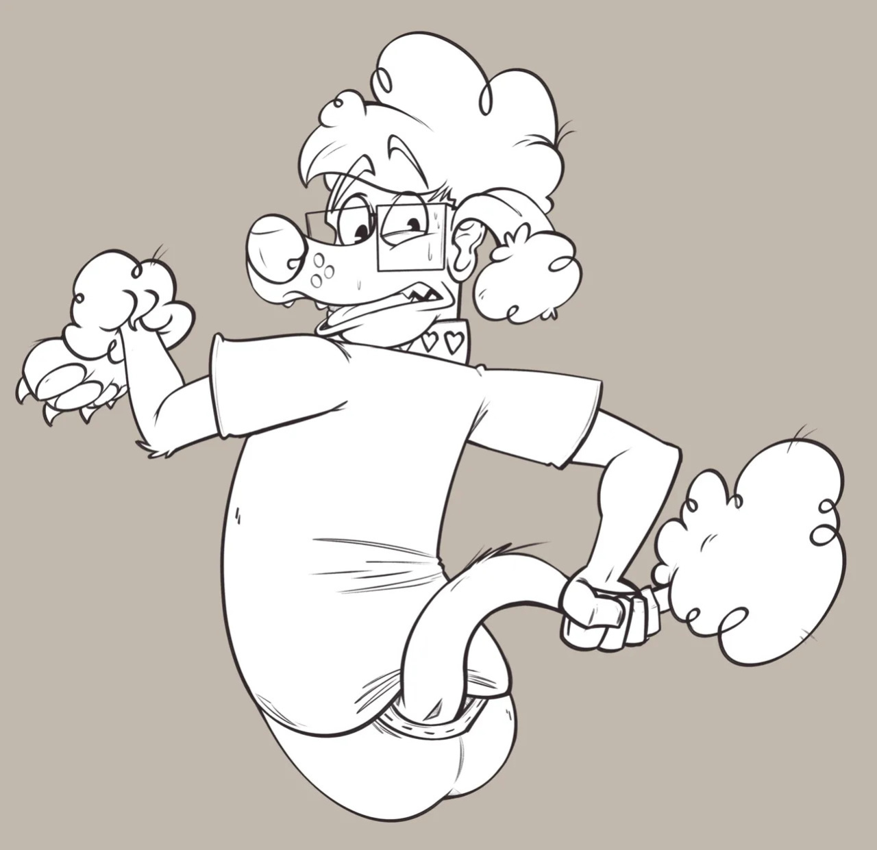 Royal Poodle(Stripes) High Resolution Art