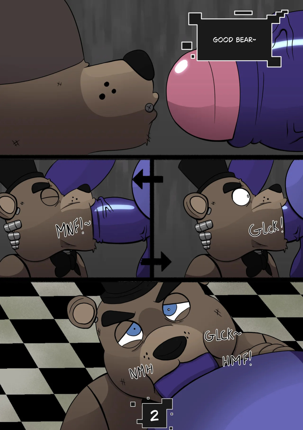 (nuknuks) Withered Freddy x Withered Bonnie Mini Comic