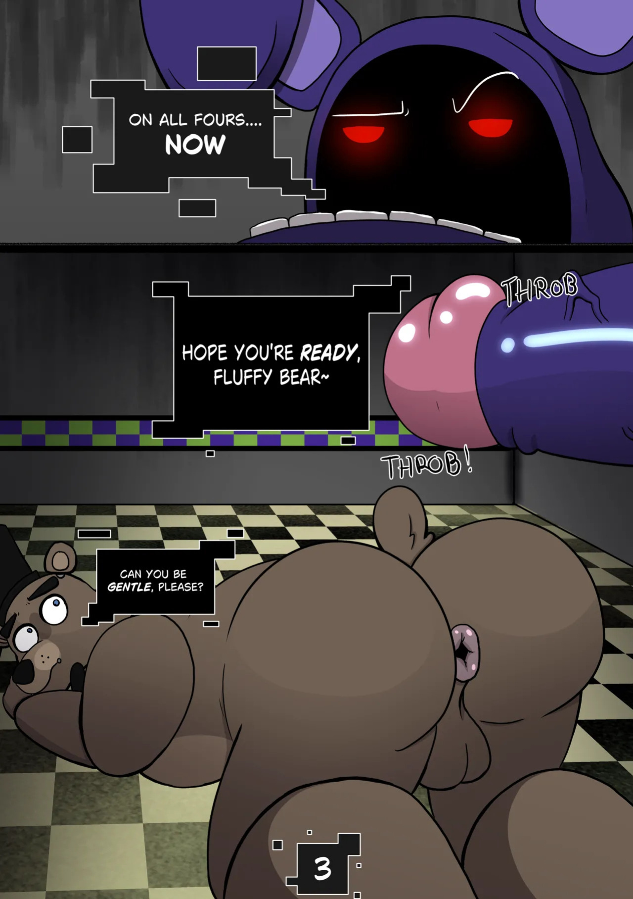 (nuknuks) Withered Freddy x Withered Bonnie Mini Comic
