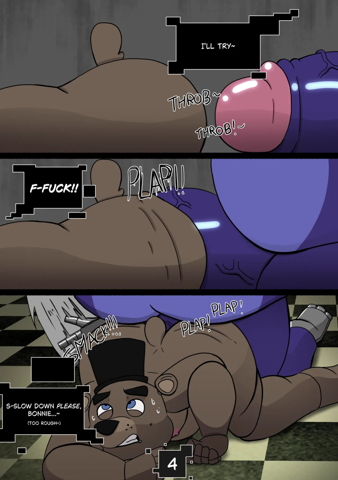 (nuknuks) Withered Freddy x Withered Bonnie Mini Comic