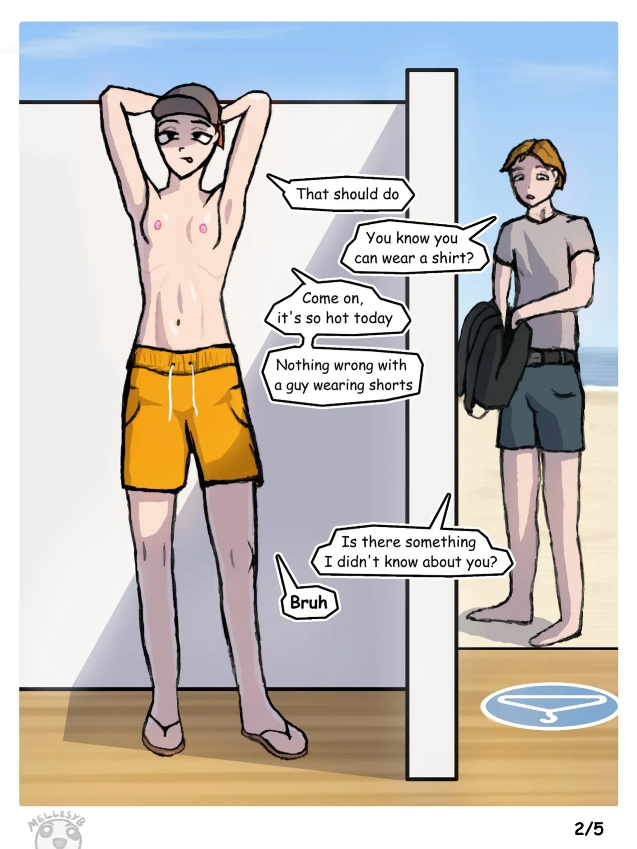 [Mellesyb] The girl who doesn't want to wear tops