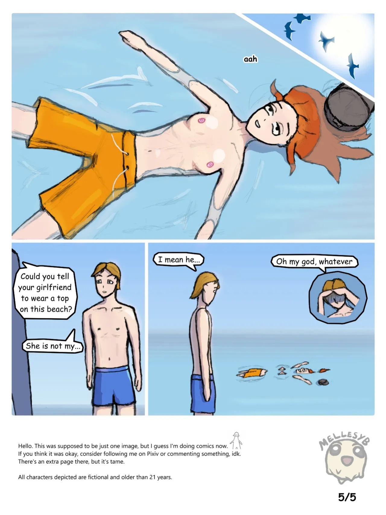 [Mellesyb] The girl who doesn't want to wear tops