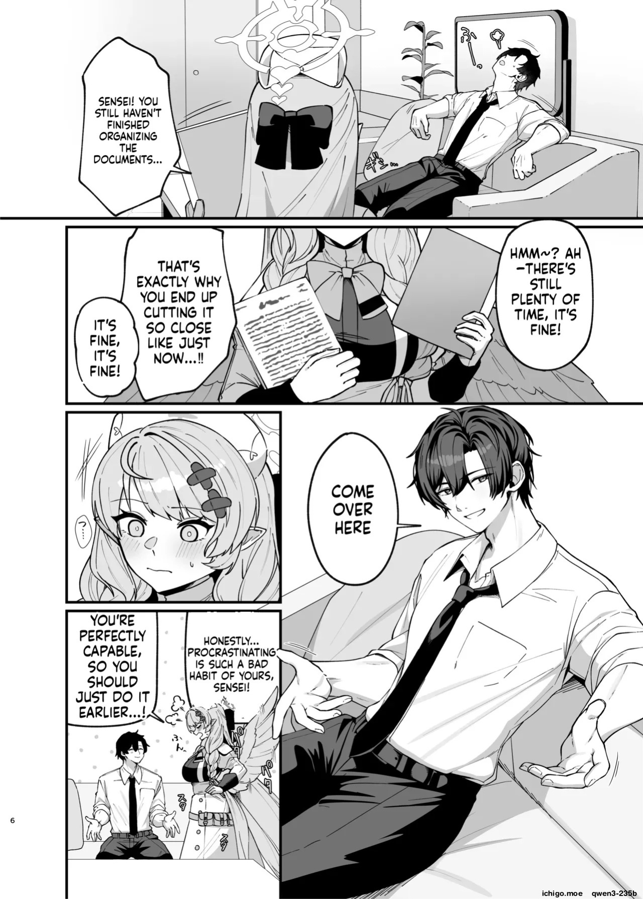 [Mendako Suizokukan (Oruka)] Mine Danchou to Icha Love Shitai!! (Blue Archive) [English] [SCANMTL] [Digital]