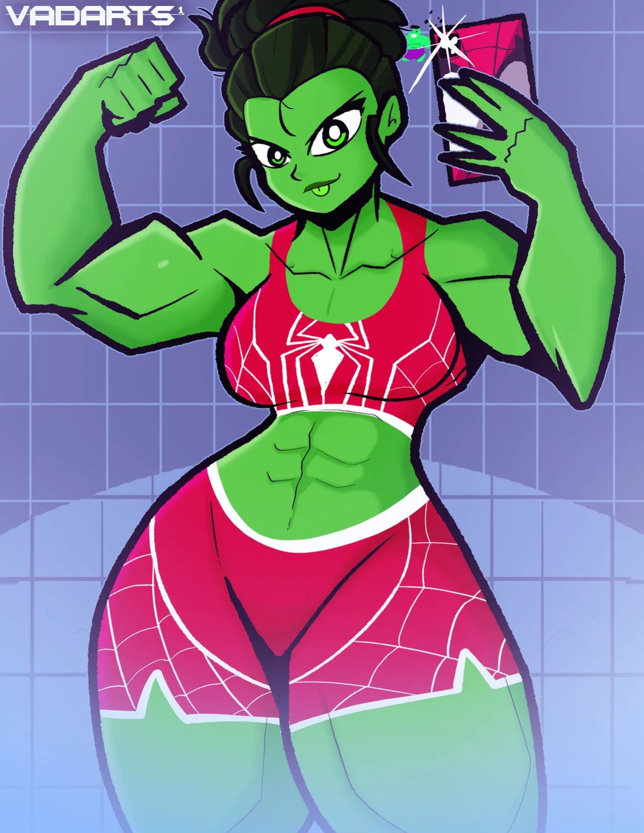 [VADARTS] She-Hulk & Spidey (pinups)