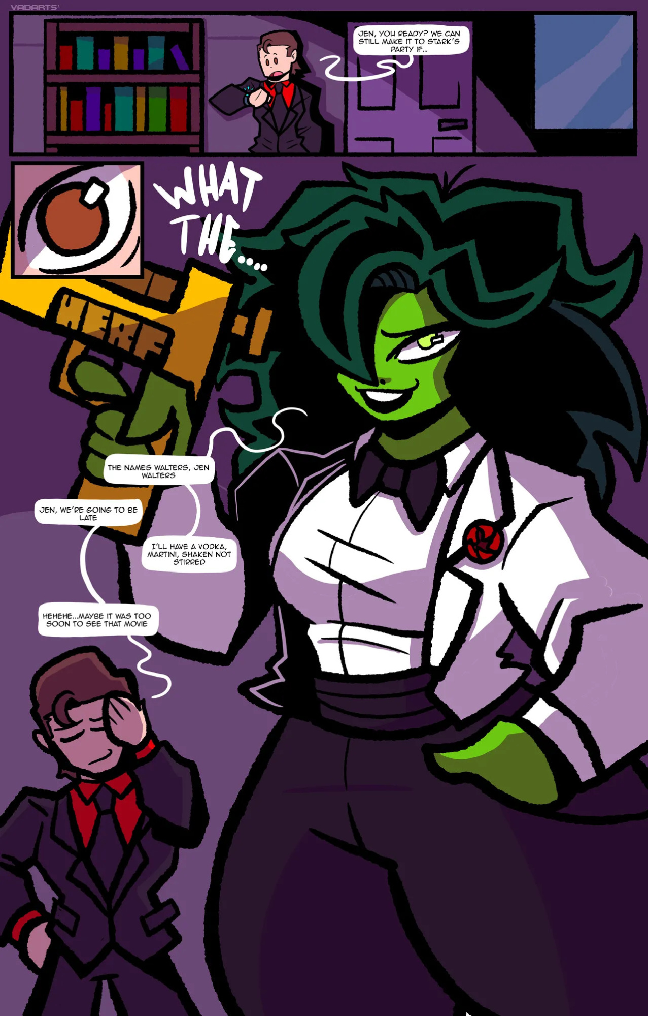 [VADARTS] She-Hulk & Spidey (pinups)