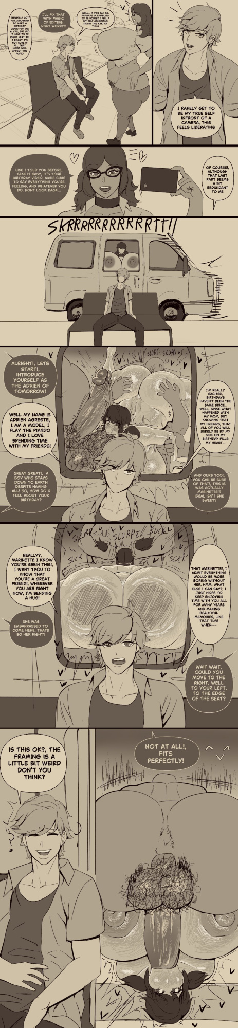 [Captainexelcior] MIRACULOUS LADYBUG NTR PSEUDO DOUJIN NTR ON THE VAN (Miraculous Ladybug)