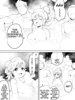 [Muigyuu] Konyoku toka Kinishinai Elf-san | An elf who doesn't mind mixed-gender bathing [English]