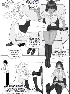 [Sockshop / The Crazy Sock Shop] Karin & Asuna: Disposing of Masochistic Trash-Sperm with Super-Stinky Foot Masturbation
