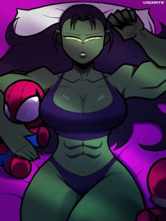 [VADARTS] She-Hulk & Spidey (pinups)